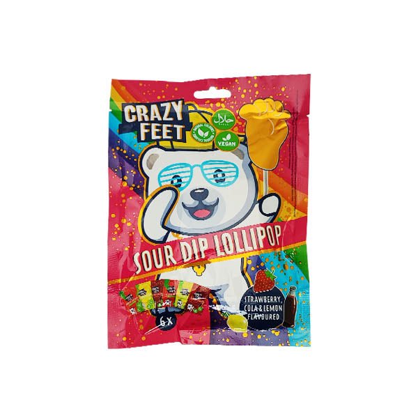 Crazy Feet Sour Dip Lollipop Bag - EuroGiant