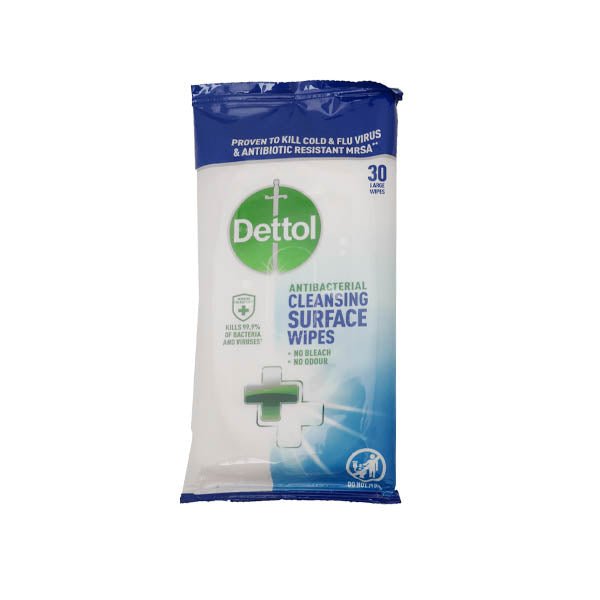 Dettol Anti Bac Surface Large Wipes 30s - EuroGiant