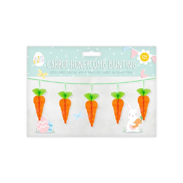 Easter Carrot Honeycomb Bunting 2M - EuroGiant