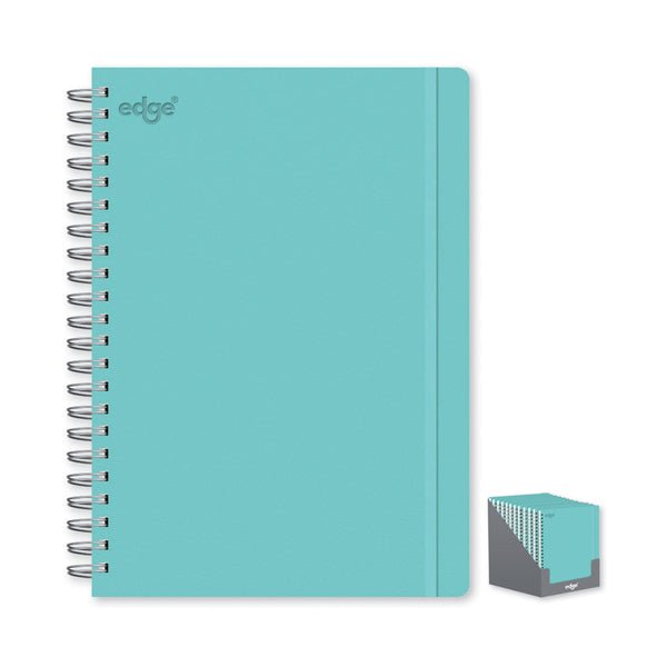 Edge A4 Pu Twin Wiro Notebook Blue - EuroGiant