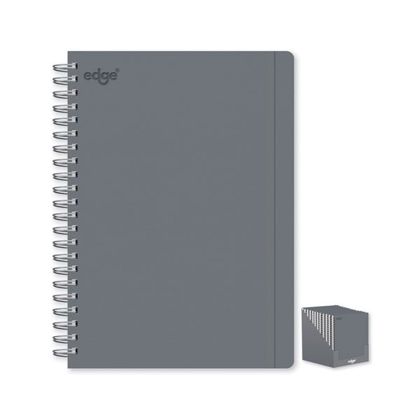 Edge A4 Pu Twin Wiro Notebook Grey - EuroGiant