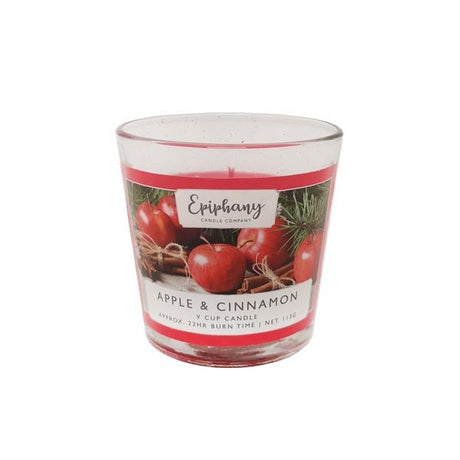 Epiphany Apple & Cinnamon V Cup Candle - EuroGiant