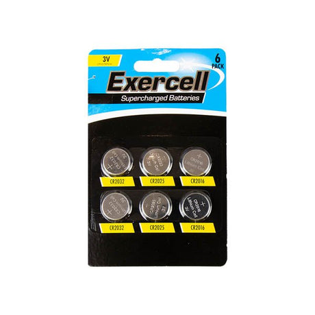 Exercell Lithium Batteries 3V 6 Pack - EuroGiant