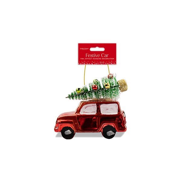 Festive Car Tree Decoration 11cm - EuroGiant