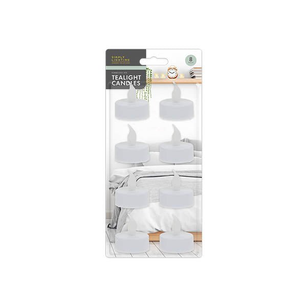 Flameless Led Tealight Candles 8 Pack - EuroGiant