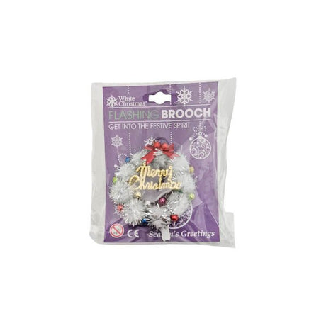 Flashing Xmas brooch assorted - EuroGiant