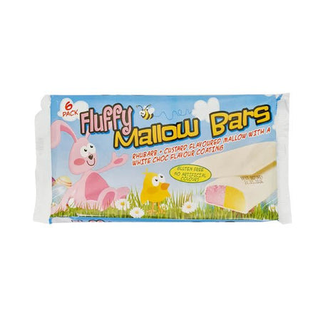 Fluffy Mallow Bars Rhubarb & Custard 6 P - EuroGiant