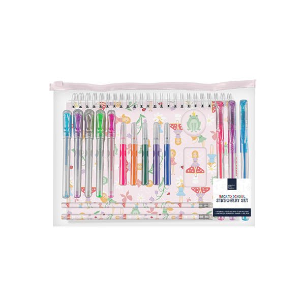 GIRLS BACK TO SCHOOL STATIONERY SET 18 Pack - EuroGiant