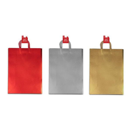 Glitter & High Shine Gift Bag 3 Pack - EuroGiant