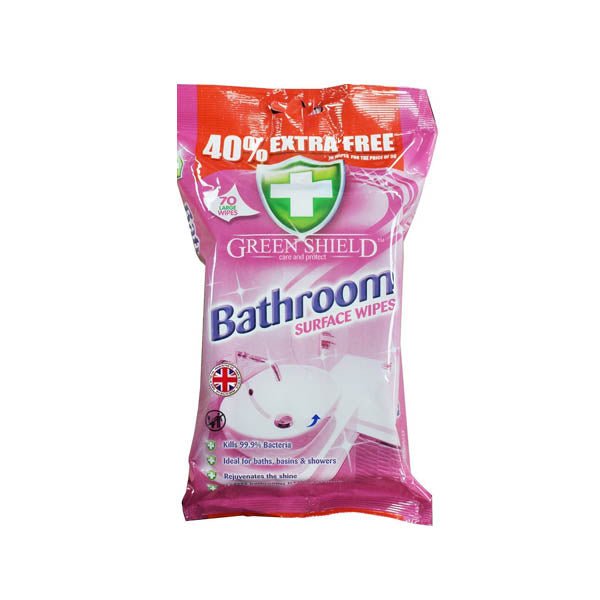 Green Shield Bathroom Surface Wipes 70s - EuroGiant