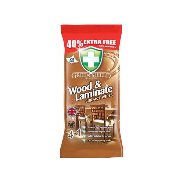 Green Shield Wood & Laminate Wipes 70s - EuroGiant