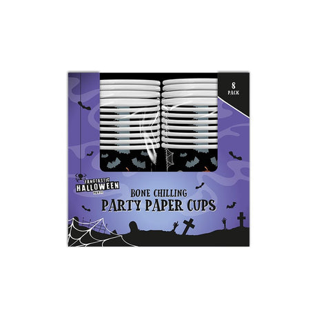 HALLOWEEN PAPER CUPS 270ml 8 PACK - EuroGiant