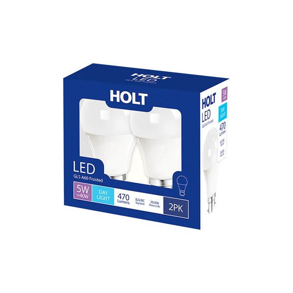 Holt Led Bulb 5W 2PK - EuroGiant