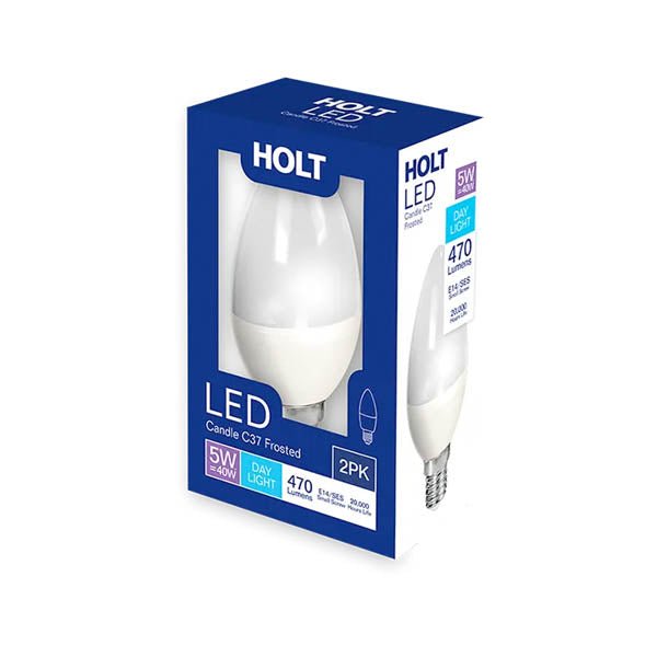 Holt Led Candle Bulb 5W 2PK - EuroGiant