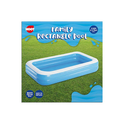 Hoot Family Rectangle Pool 2.62x1.75M - EuroGiant