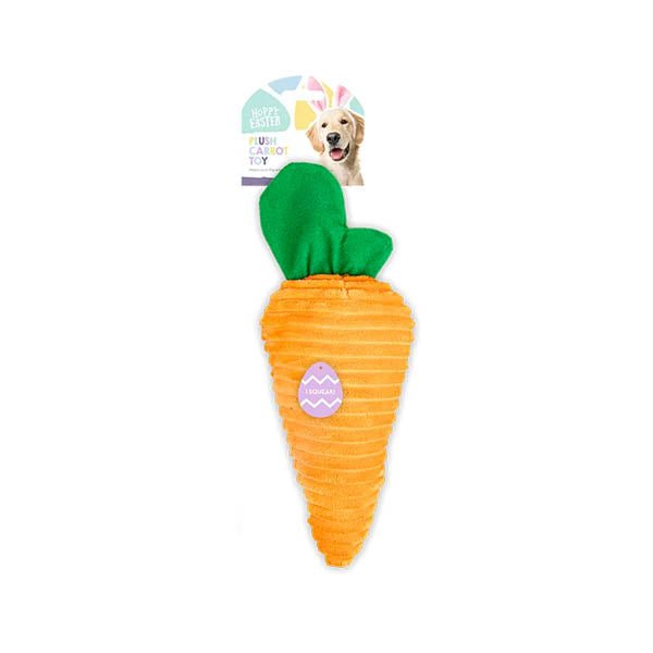 Hoppy Easter Plush Carrot Pet Toy - EuroGiant