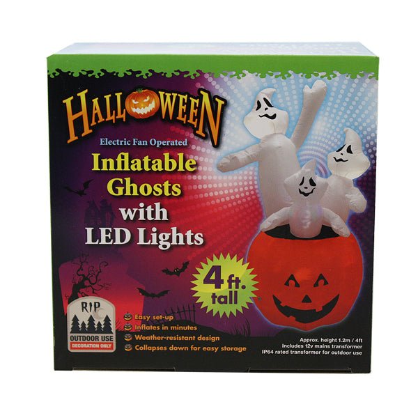 Inflatable Ghost With Led Lights 4 Ft. - EuroGiant