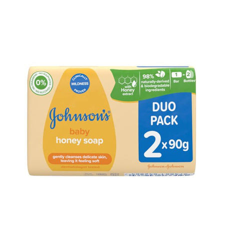 Johnsons Baby Soap Honey 90g 2 Pack - EuroGiant