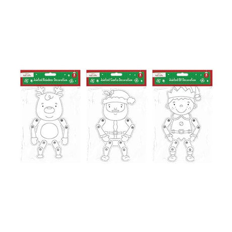 Kids Crafts Jointed Santa Decoration 4 P - EuroGiant