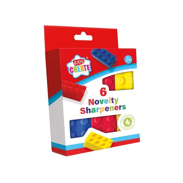 Kids Create 6 Novelty Brick Sharpeners - EuroGiant