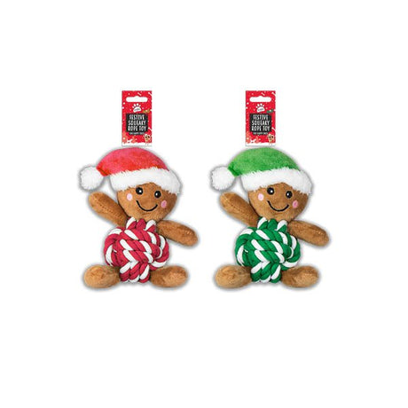 Kingdom Festive Squeaky Rope Toy - EuroGiant