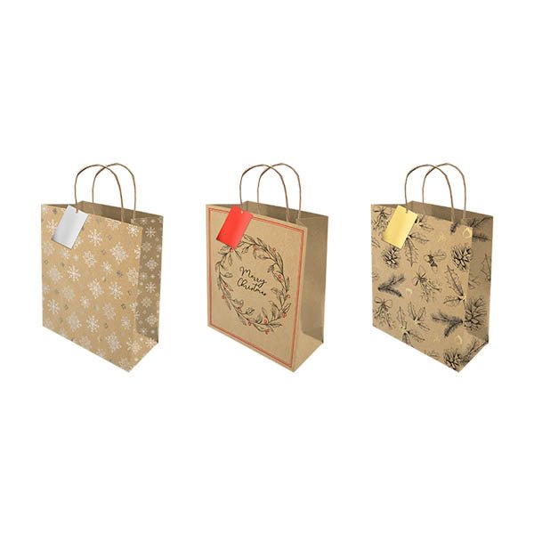 Large Foiled Kraft Gift Bag - EuroGiant