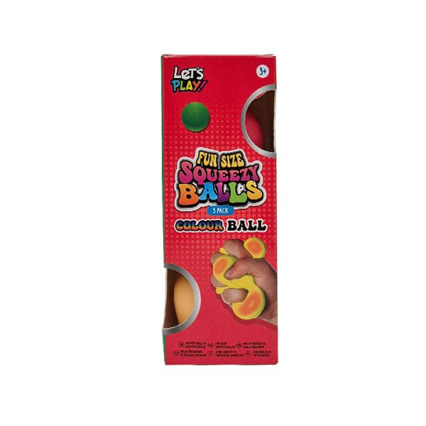 Lets Play Fun Size Squeezy Balls 3 Pack - EuroGiant