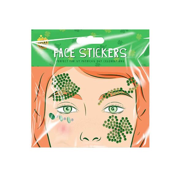 Lucky Land St Patricks Day Face Stickers - EuroGiant