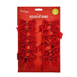 LUXURY RED VELVET BOWS 12 PACK - EuroGiant