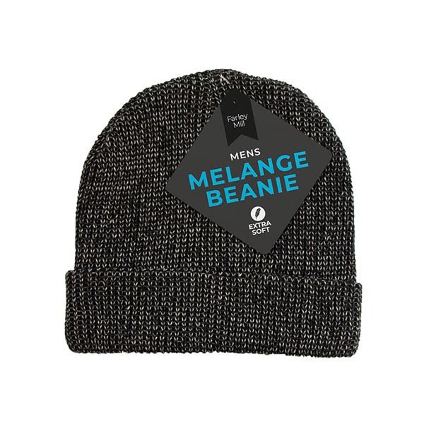 Mens Melange Beanie Hat - EuroGiant