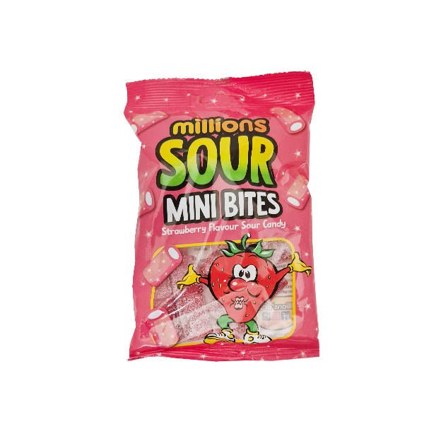 MILLIONS SOUR MINI BITES SBERRY 120G - EuroGiant