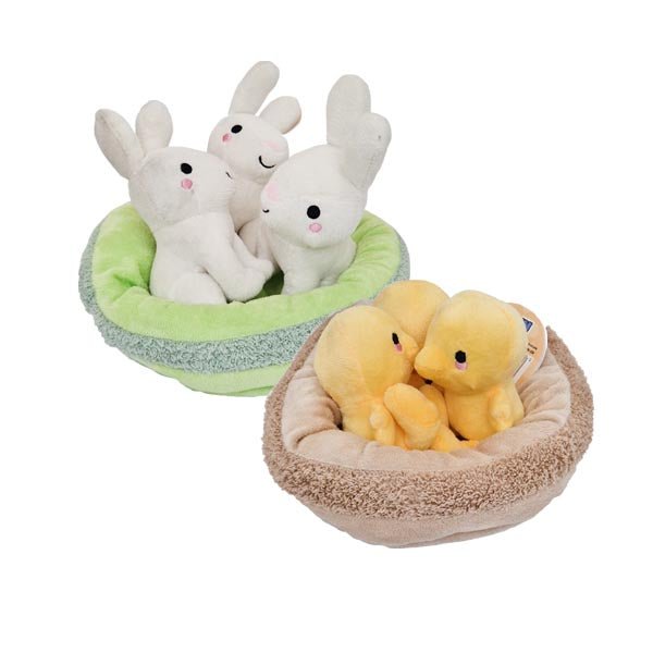 Miri Easter Basket Plush Chicks & Rabbit - EuroGiant