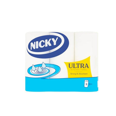 Nicky Ultra Kitchen Towel 3 Pack - EuroGiant