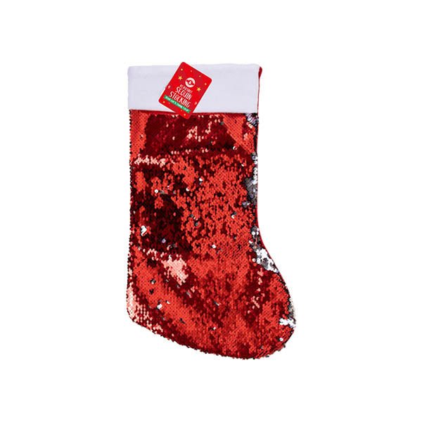 North Pole Reversible Sequin Stocking - EuroGiant