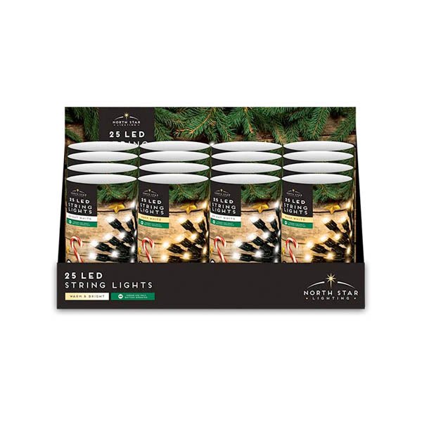 North Star B/o 25 Led String Lights W/w - EuroGiant