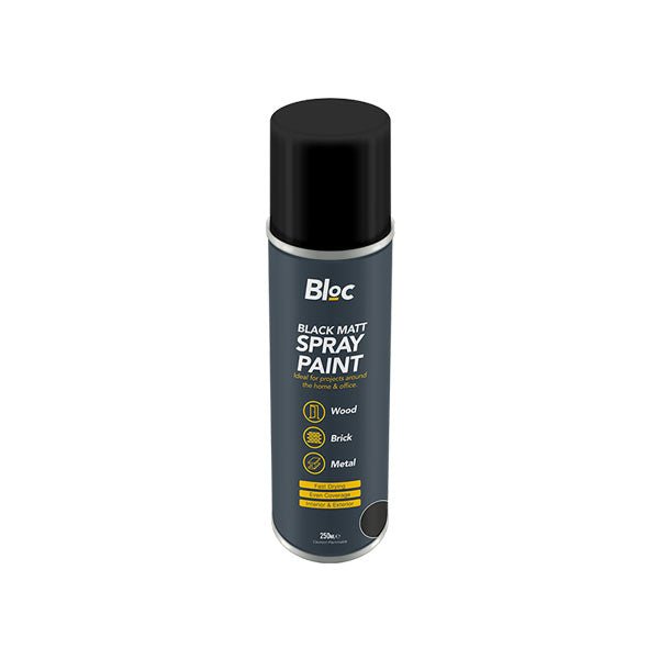 Overlay Spray Paint Matt Black 250ml - EuroGiant