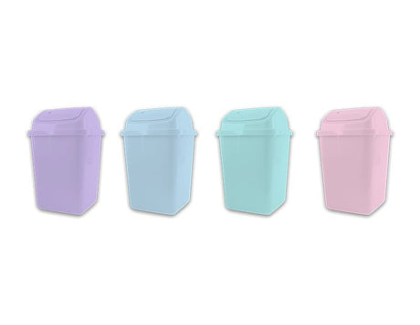 Pastel Plastic Swing Top Bin - EuroGiant