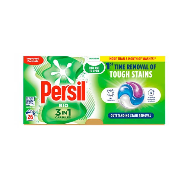 Persil 3 In 1 Capsules Bio 26 Wash - EuroGiant