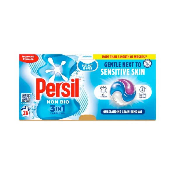 Persil 3 In 1 Capsules Non Bio 26 Wash - EuroGiant