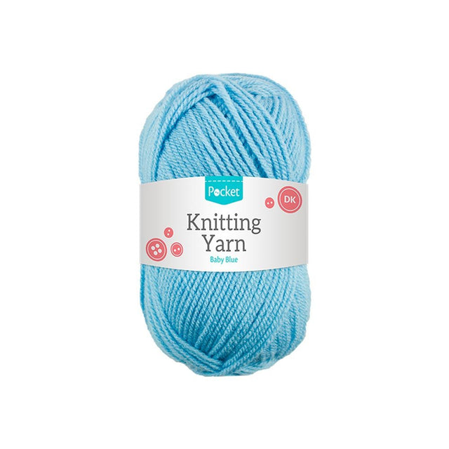 Pocket Knitting Yarn Baby Blue 75g - EuroGiant