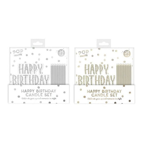 Pop Party Happy Birthday Candle Set - EuroGiant