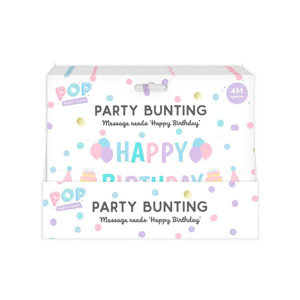 Pop Party - Happy Birthday Party Bunting - EuroGiant