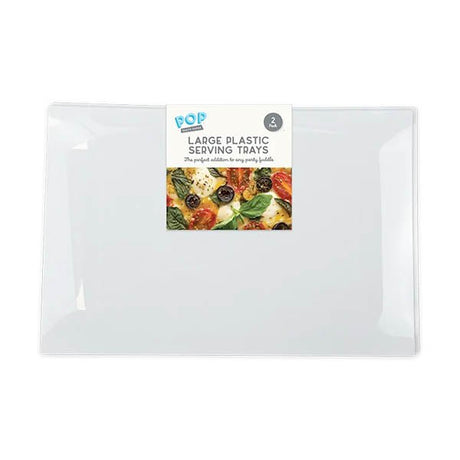 Pop Party Large Plastic Serving Trays 2 - EuroGiant