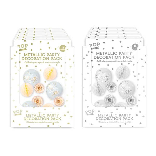 Pop Party Metallic Party Decoration Pack - EuroGiant