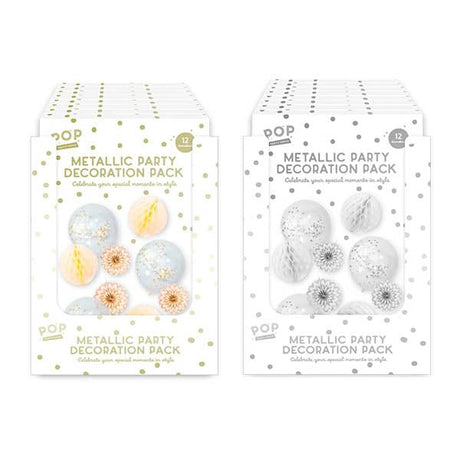 Pop Party Metallic Party Decoration Pack - EuroGiant