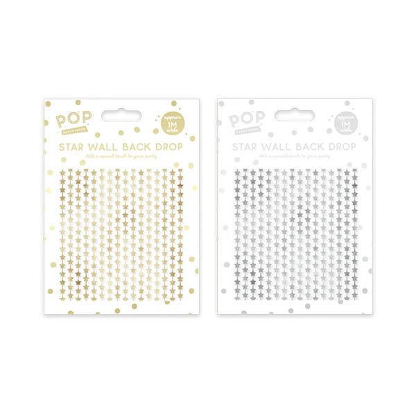 Pop Party Metallic Star Wall Back Drop - EuroGiant
