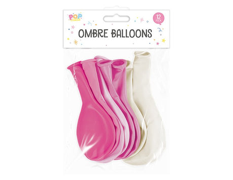 Pop Party Ombre Balloons 12 Pack - EuroGiant