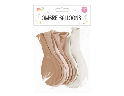 Pop Party Ombre Balloons 12 Pack - EuroGiant