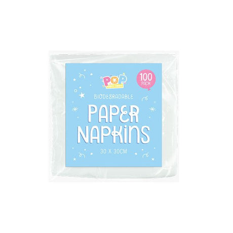 Pop Party Paper Napkins 1 Ply 100 Pack - EuroGiant