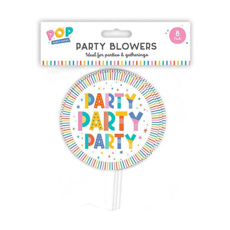 Pop Party - Party Blowers 8 Pack - EuroGiant